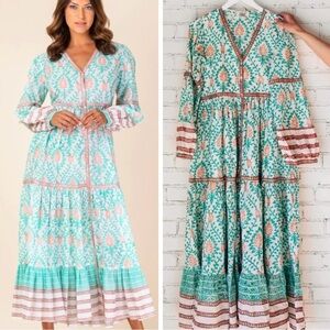 Vintage Ibiza Adlib Midi Dress in Cotton Voile